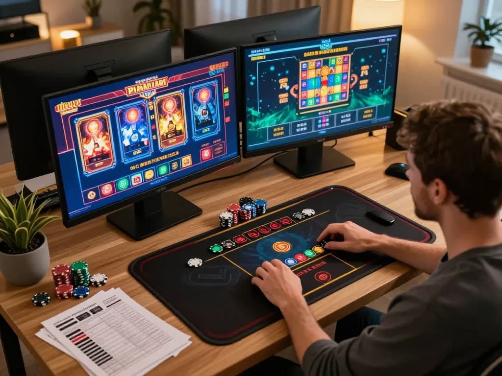 Engaging player enjoying inkingrey online casino game session with live dealer interface and vibrant slot screens.
