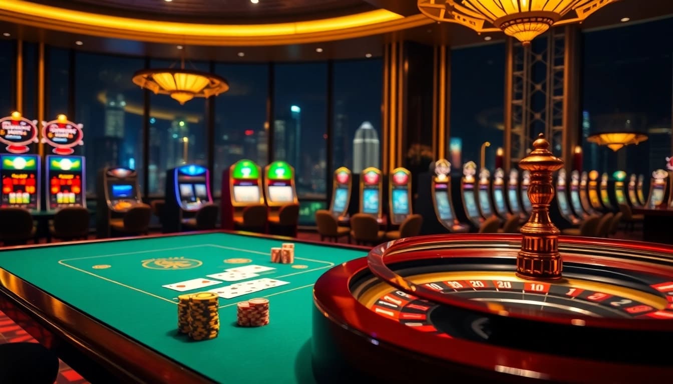 Experience the excitement at the KJC alliance casino with vibrant gaming tables and luxurious ambiance.
