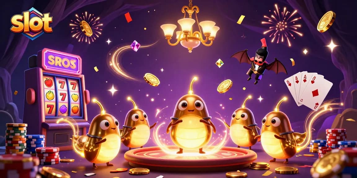 Mainkan slot dengan kegembiraan dari kasino yang diterangi oleh glowworms dan dealer kelelawar.