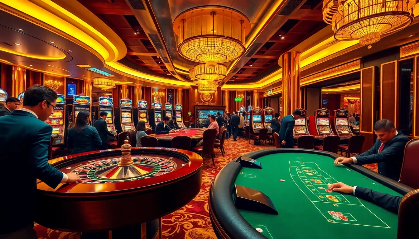Excited players at dn88 casino placing bets at a vibrant roulette table.