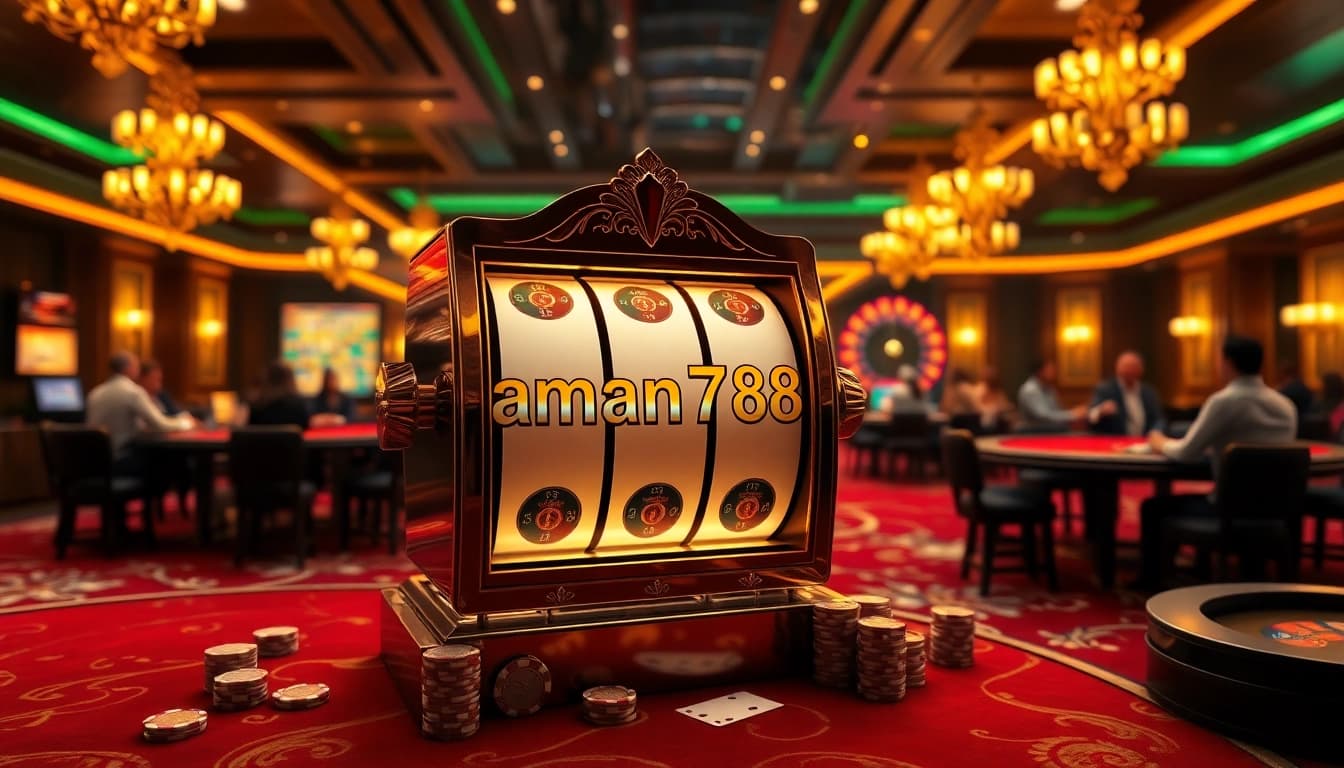 Rasakan kemenangan luar biasa dengan mesin slot aman788 di lantai kasino yang elegan.