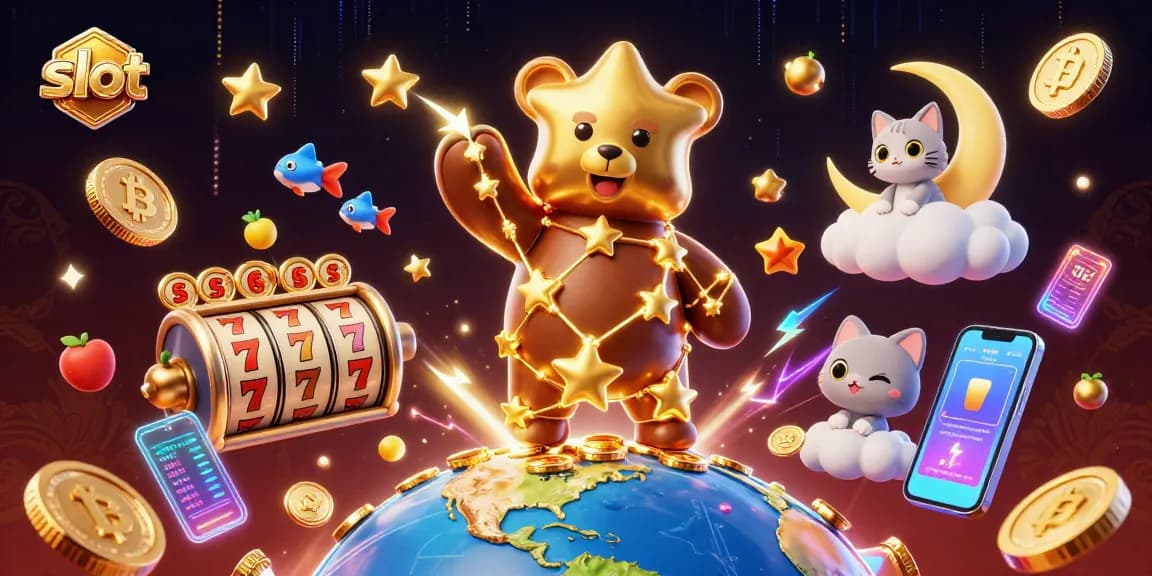 Menggandakan slot dengan keberuntungan saat menggenggam jackpot dalam ilustrasi 3D yang menampilkan karakter lucu.