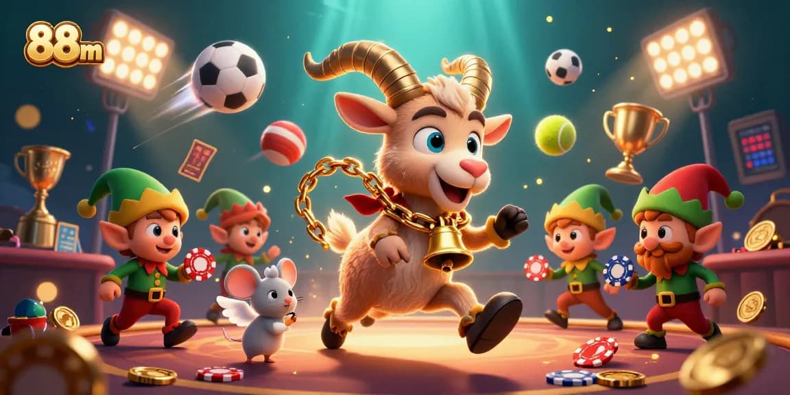 Engage with the festive chaos at 88m's casino, where Krampus, an angel mouse, and elf gremlins bring gaming action.