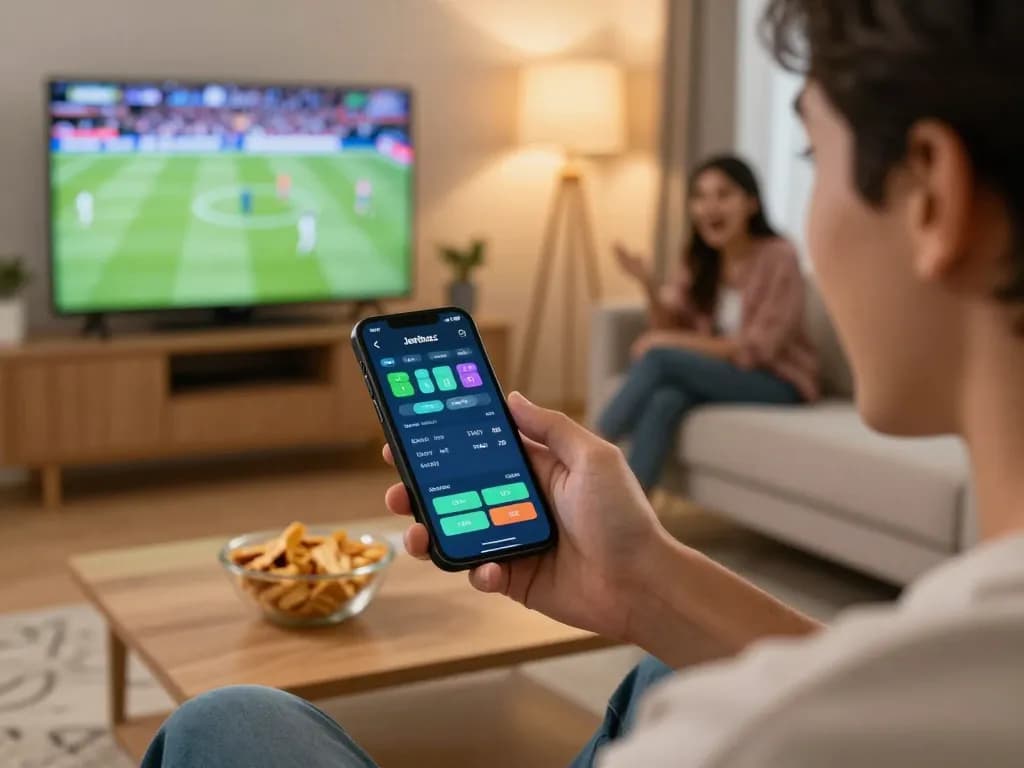 Using Jeetbuzz App to place live sports bets while enjoying the game at home