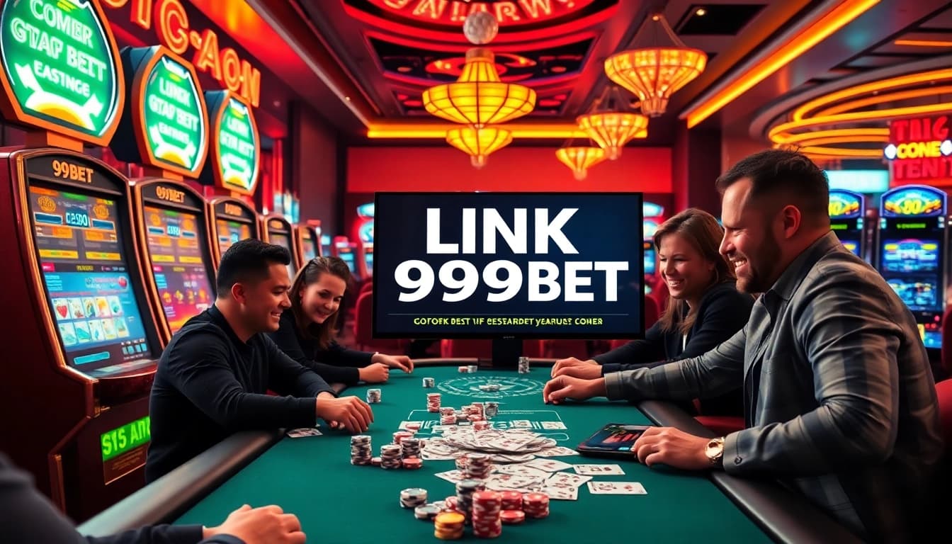 Experience the excitement at 999BET casino, showcasing luxury gambling with LINK 999BET.