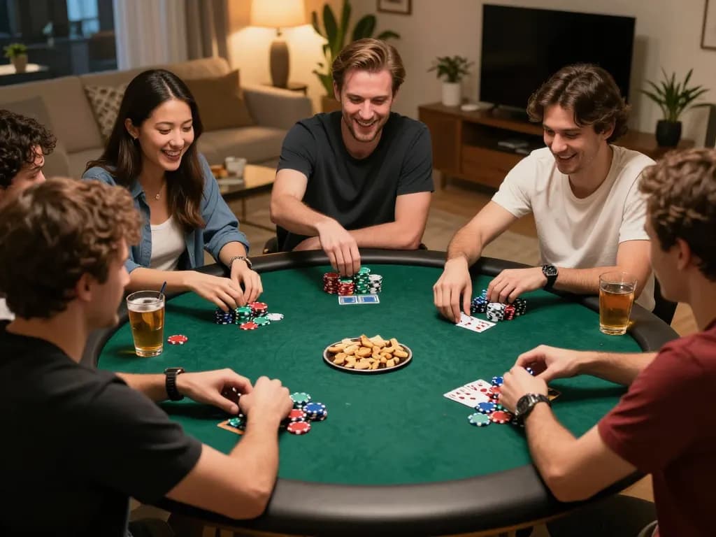 Tg88 chính thức brings excitement to home poker games with friends around a vibrant table.