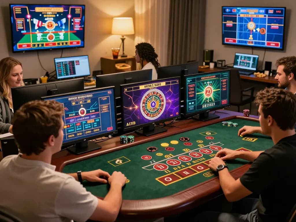Engaging online gaming experience featuring au88 live dealer tables and vibrant atmospheric lighting