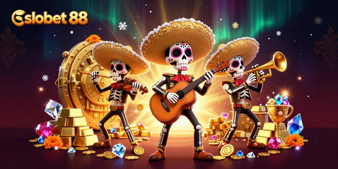 Join the thrilling action at sbobet 88 with a vibrant mariachi-themed casino illustration.