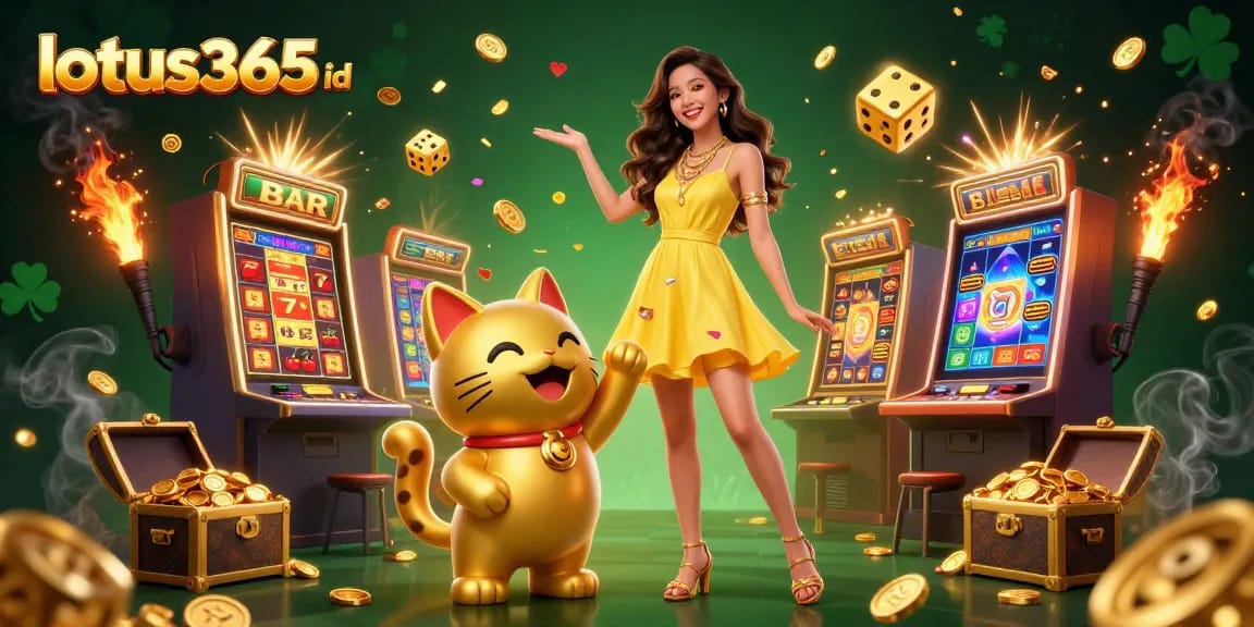 Experience the excitement of winning with lotus365 id in this vibrant casino-themed illustration.