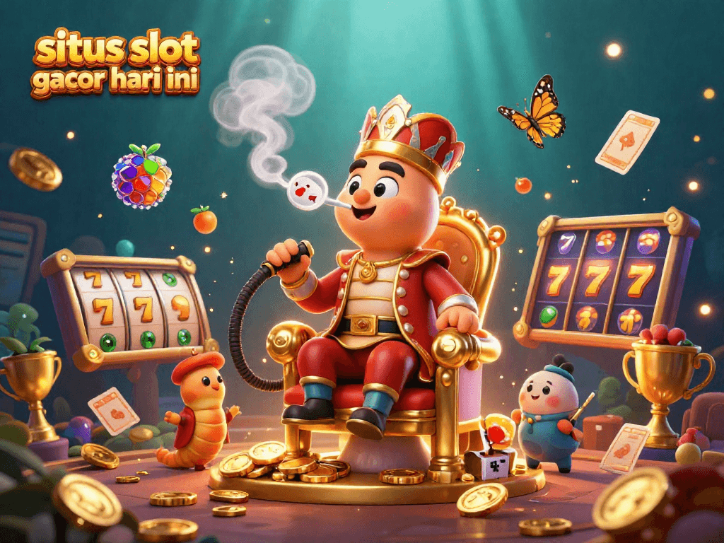 Experience the thrill of gaming at situs slot gacor hari ini with dynamic slot reels and vibrant casino elements.