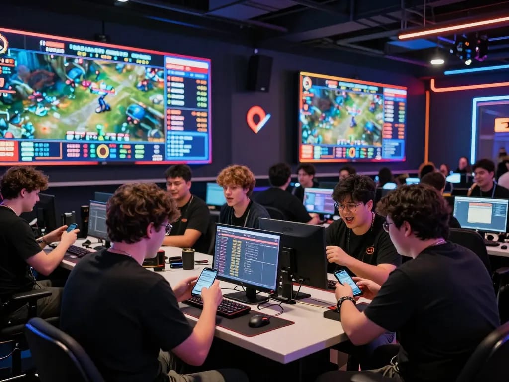 Fans actively betting on esports during a live event at Tr 88, capturing excitement and strategic gameplay