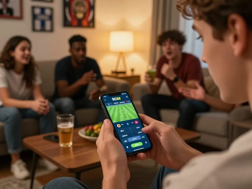 Betting with SC88 app in an exciting home sports viewing environment