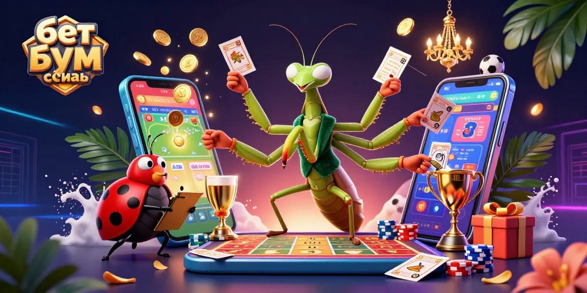 Engage in betting excitement with бет бум скачать through our colorful sports betting illustration, showcasing vibrant game elements.