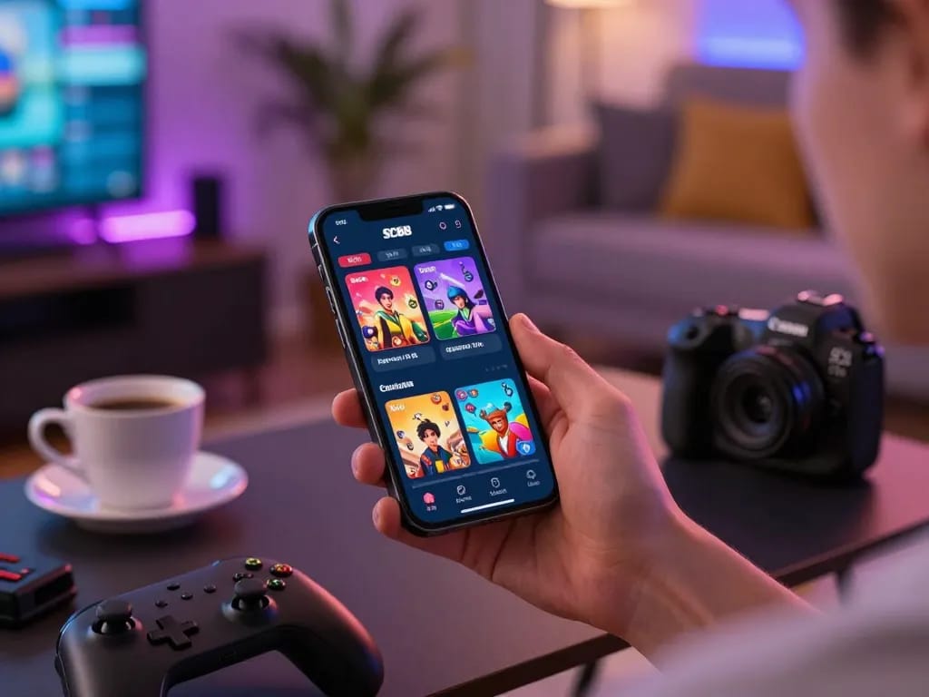 Player exploring the SC88 mobile app for online gaming, showcasing dynamic game interface and engaging atmosphere.
