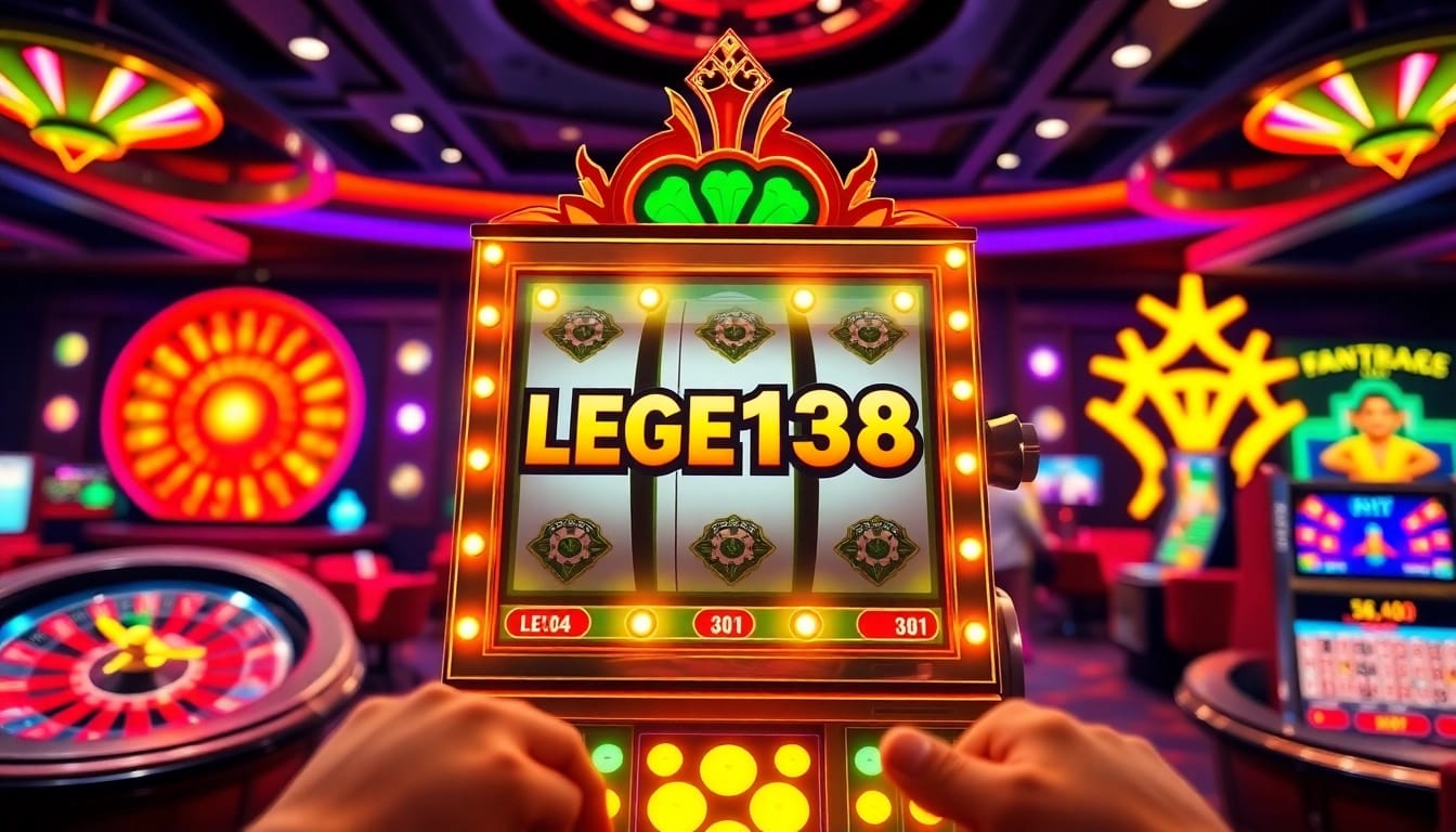 Engage with the thrilling LEGO138 daftar slot machine experience in a vibrant casino atmosphere.