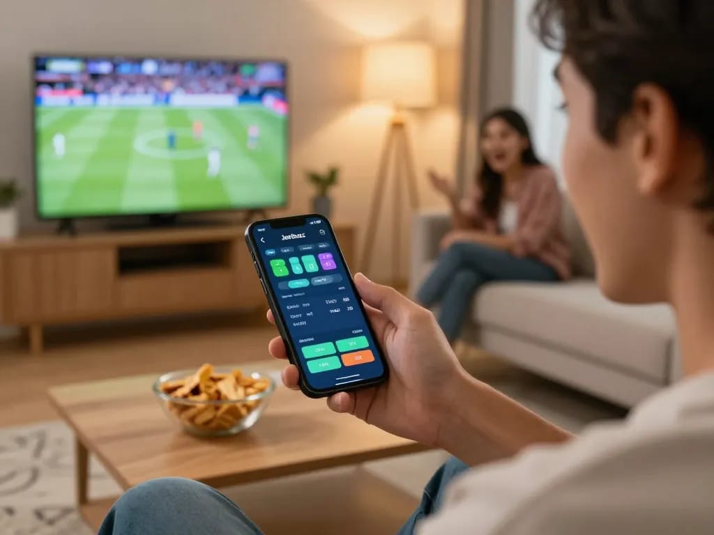 Using Jeetbuzz App to place live sports bets while enjoying the game at home
