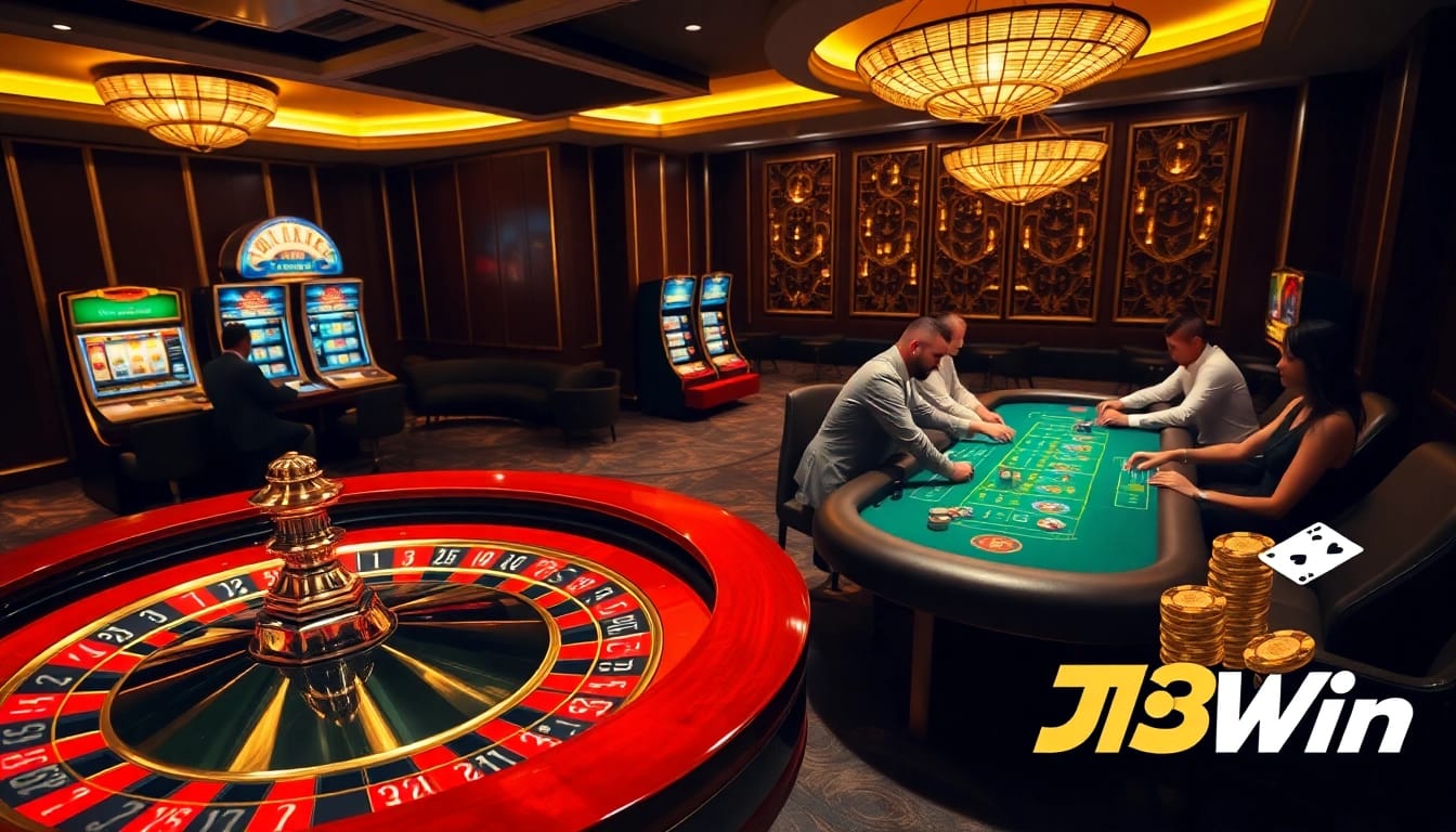 Experience the thrill of gambling at 13Win with engaging casino tables and excitement.