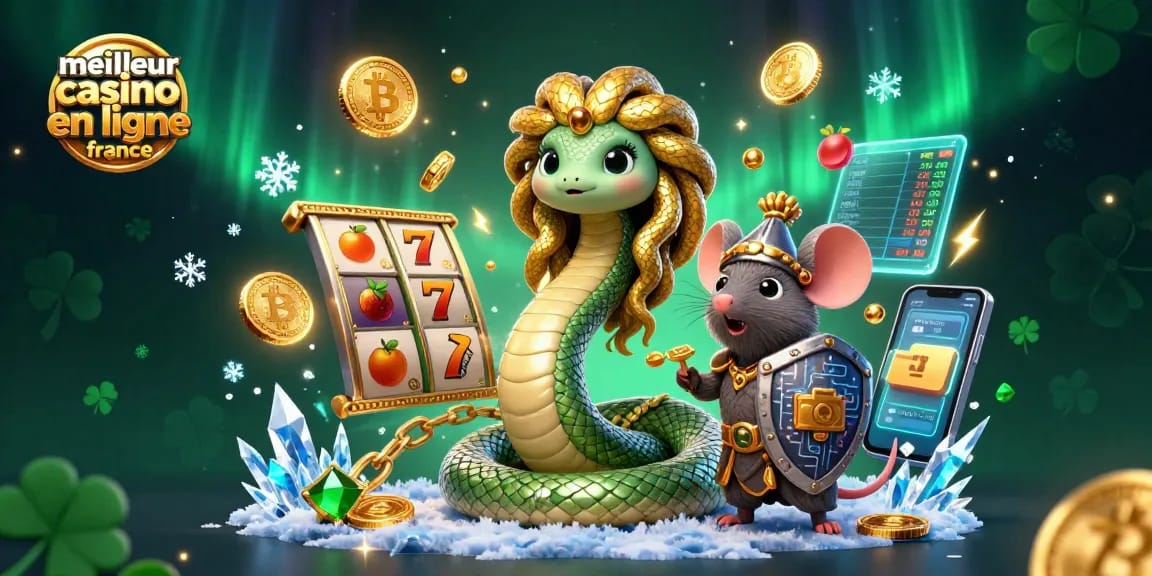 Engage with the vibrant world of the meilleur casino en ligne france featuring Medusa and a warrior mouse.