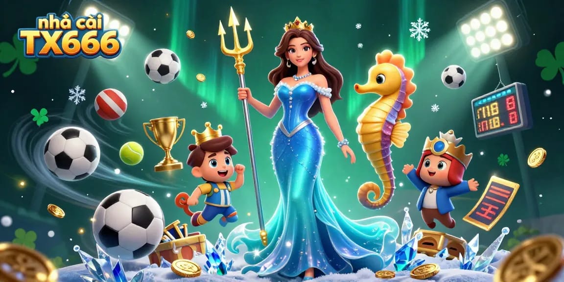 Experience the thrill of nhà cái TX666 with exciting sports betting elements and vibrant 3D visuals.