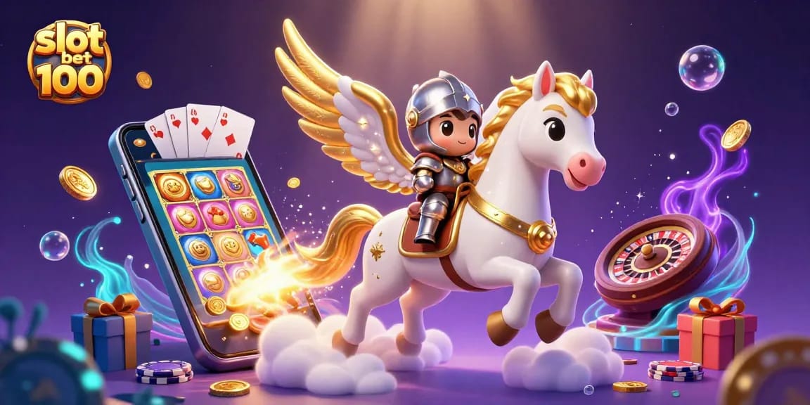 Experience thrilling gameplay with slot bet 100 in a vibrant, dynamic casino scene filled with action and excitement.