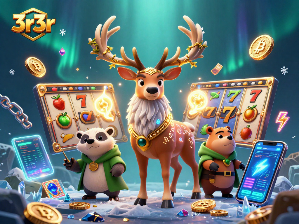 Experience winning moments with 3r3r in a vibrant casino atmosphere illustrated in 3D.