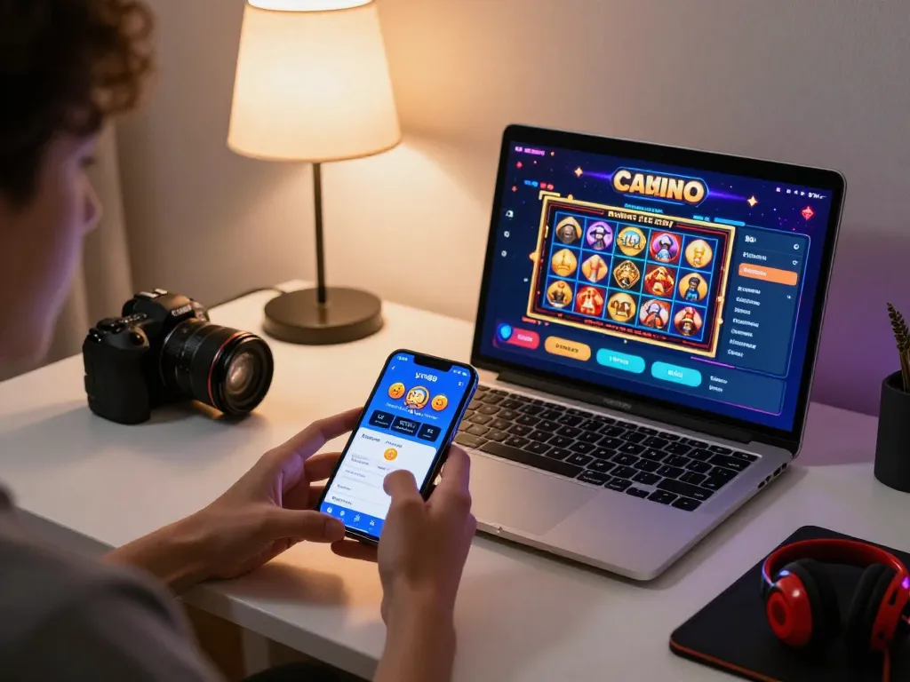 Playing the ytr88 casino app on smartphone, showcasing vibrant online gaming experience