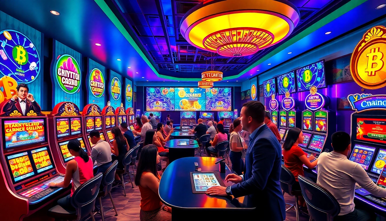 Engage with the thrilling environment of a crypto casino Malaysia filled with players and vibrant games.