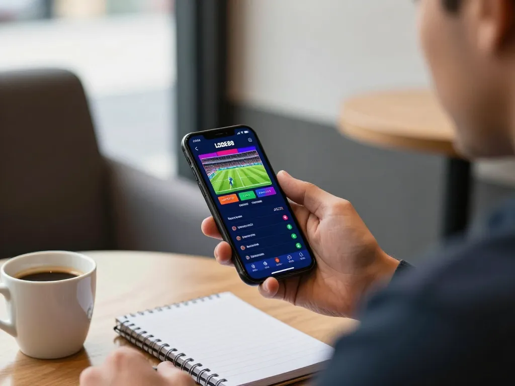 Engaging with the tải app lode88 for strategic sports betting on mobile in a café