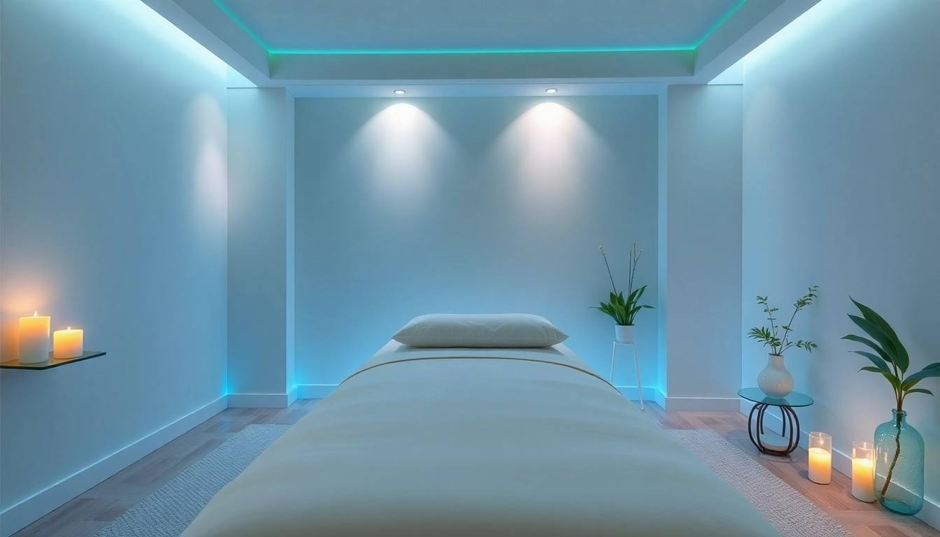 Relaxing 출장마사지 environment with soothing elements for stress relief.
