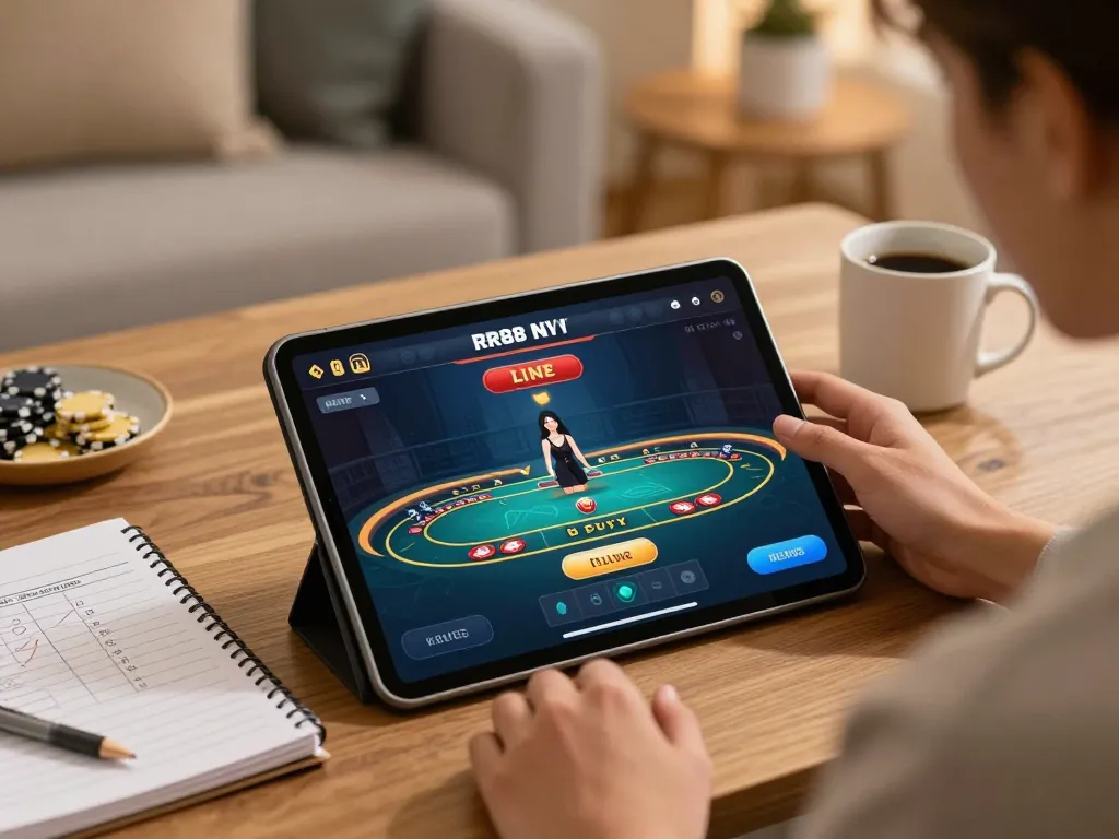 Experience thrilling live dealer games with RR88 NAVY in a cozy home setting.