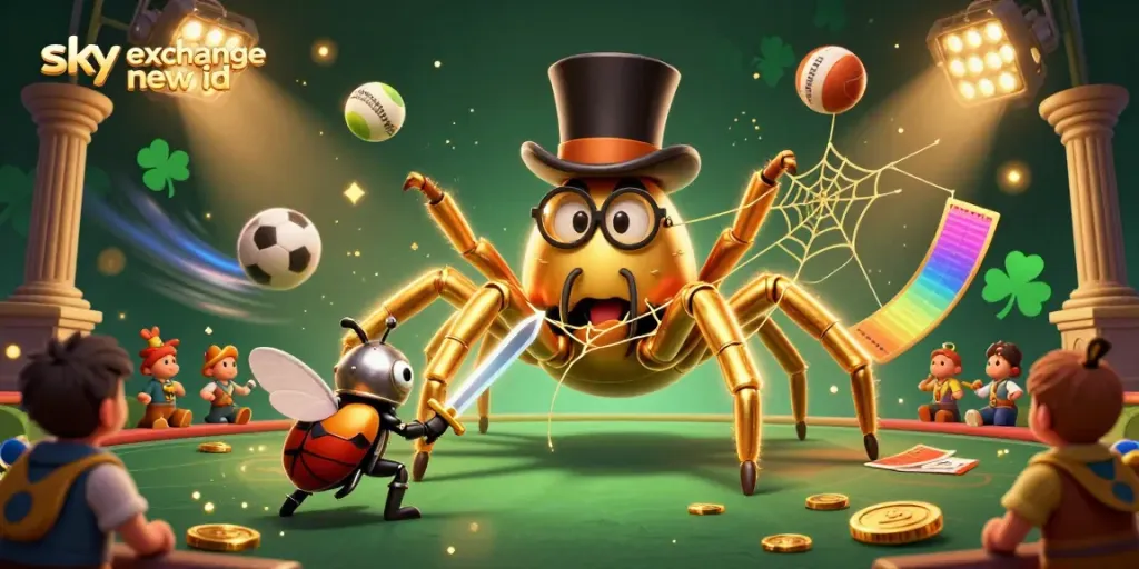 Experience the thrill of betting with sky exchange new id in this 3D casino illustration of gaming and excitement.