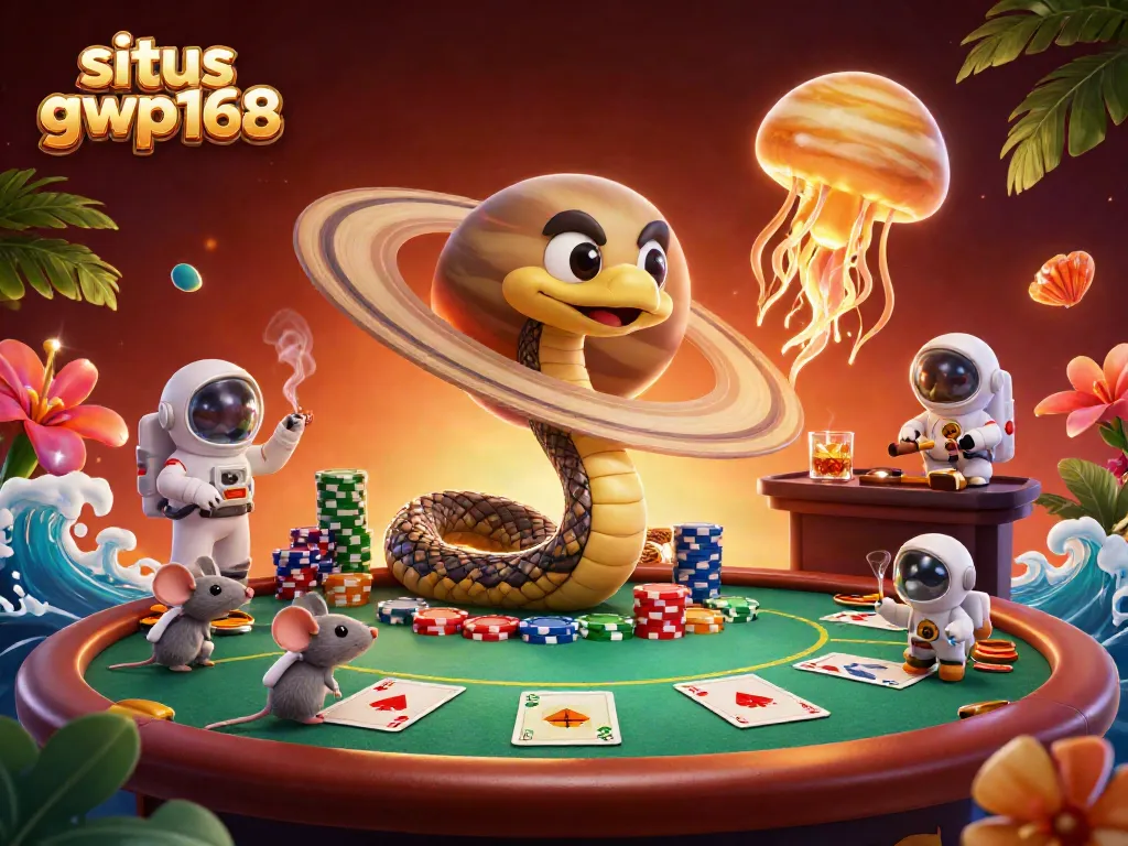 Menyusuri keseruan taruhan di situs gwp168 dengan karakter kartun luar angkasa yang memainkan roulette.