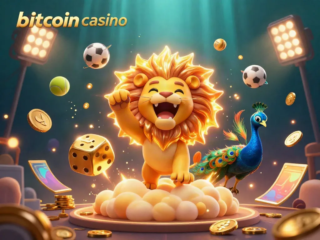 Experience the exciting world of a bitcoin casino with dynamic characters and lively elements.