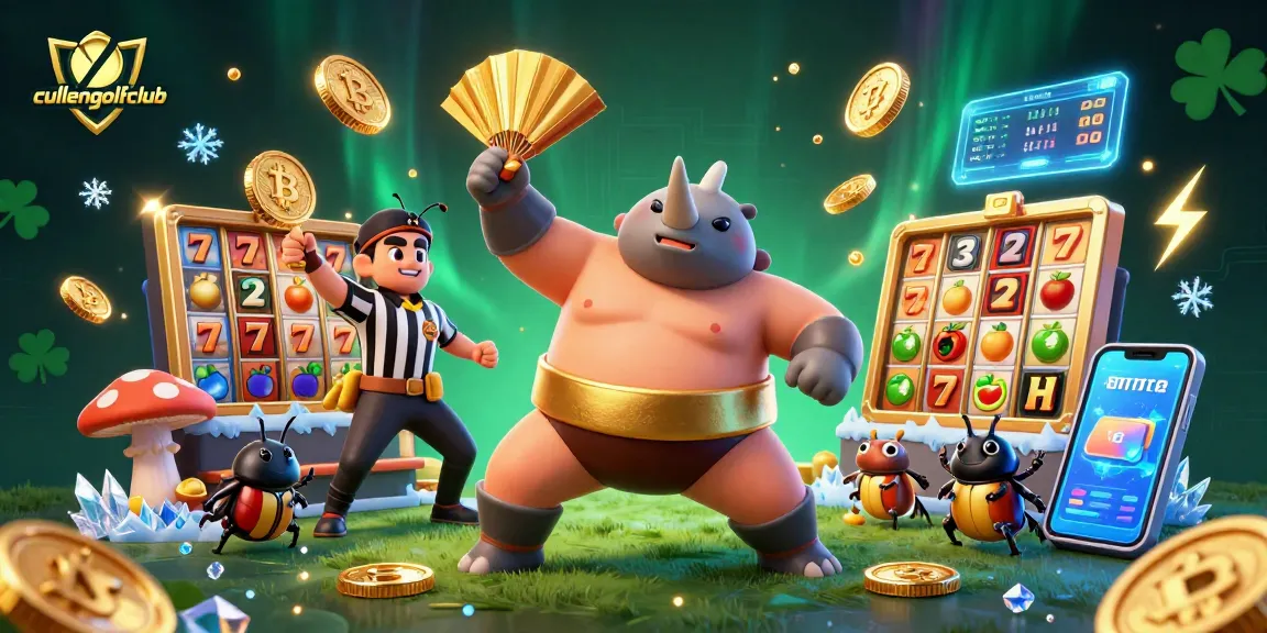Experience thrilling gameplay at cullengolfclub with unique slots and jackpots in an exciting 3D casino scene.