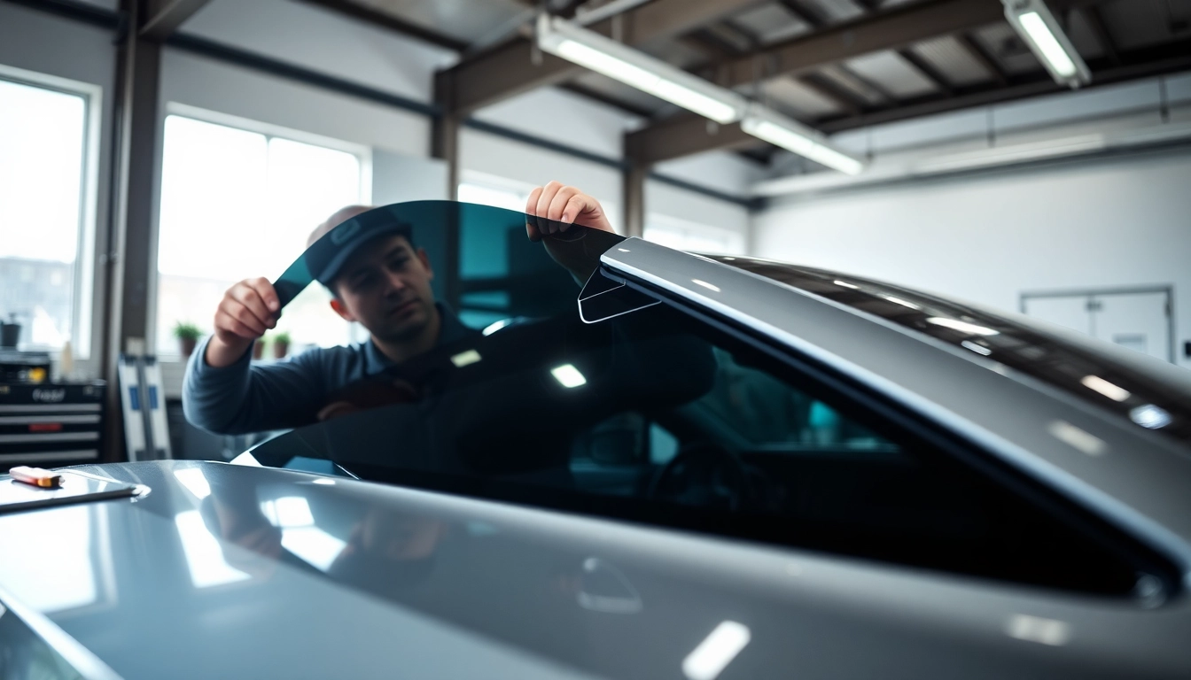 Gift a window tint gift card for professional installation in a sleek garage.