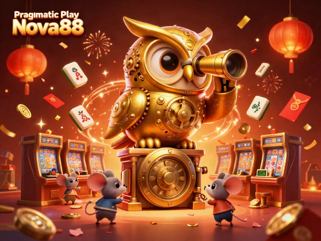 Experience thrilling gameplay with Pragmatic Play Nova88 featuring a vibrant casino scene with engaging characters.
