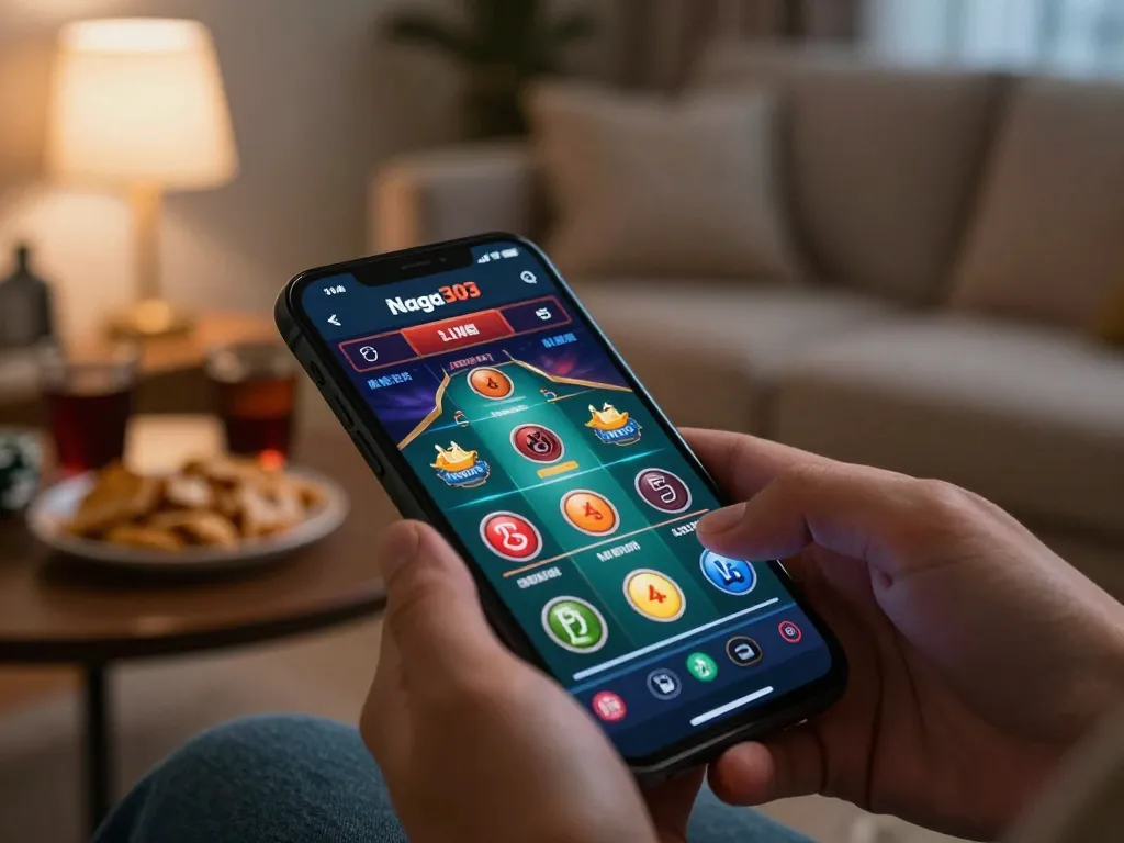 Engaging gameplay on Naga303 mobile app with live casino betting interface.