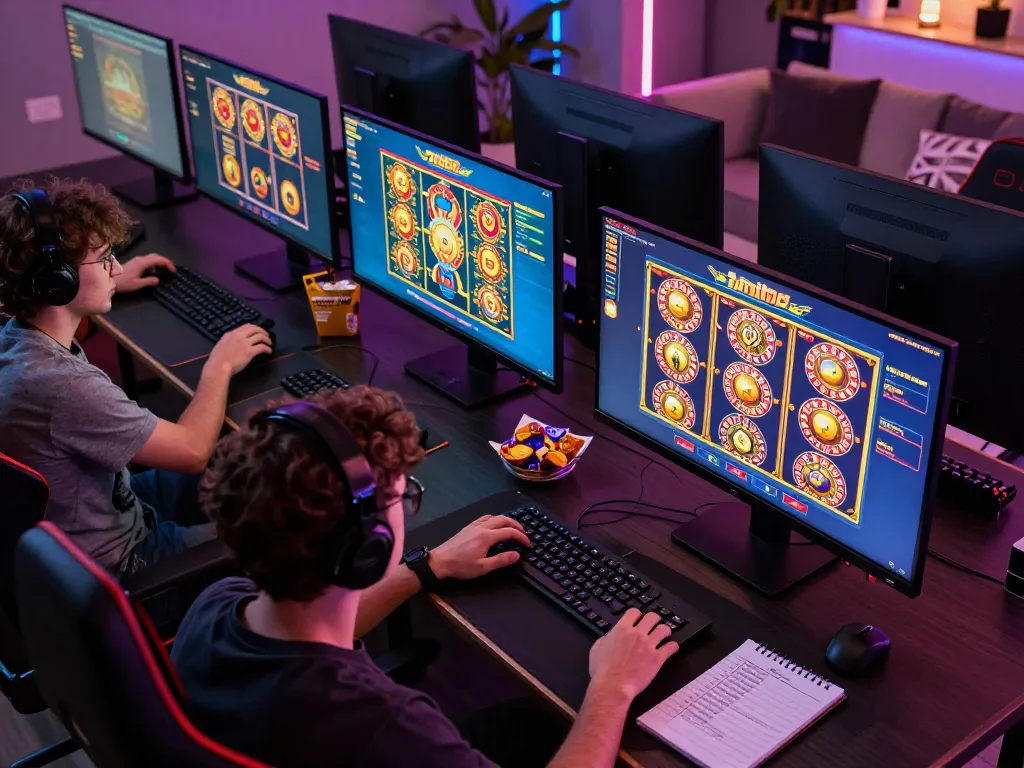 Engaged player exploring various games on the 789P casino platform at a modern home setup