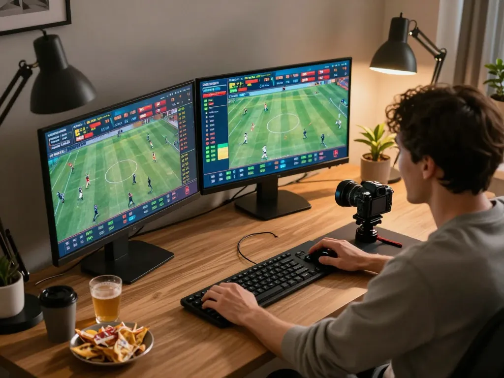 Place bets on live sports events with uu88 in a modern home setting, showcasing online betting excitement.