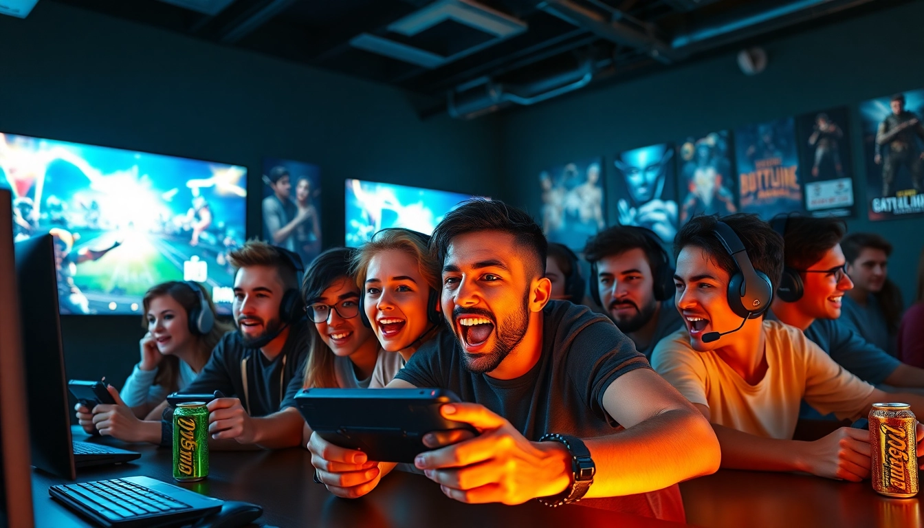 Players enjoying a hi game session with vibrant visuals, showcasing energy and excitement in gaming.