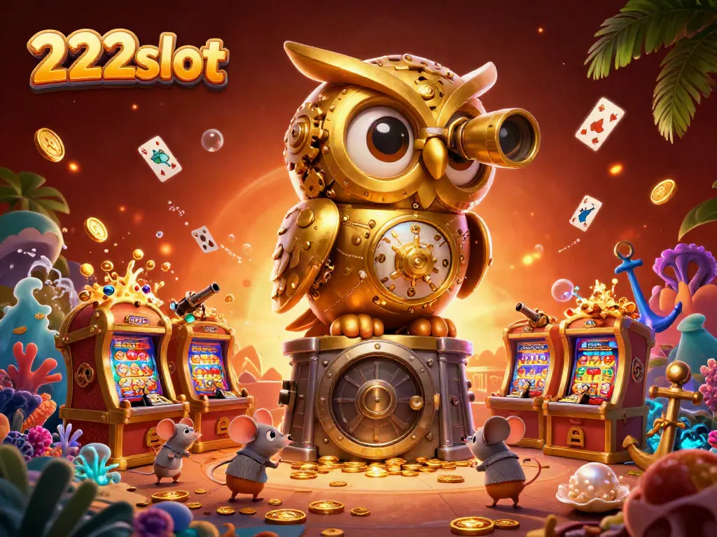 Menyaksikan keseruan bermain slot di 222slot dengan burung hantu emas beroda dan tikus putar.