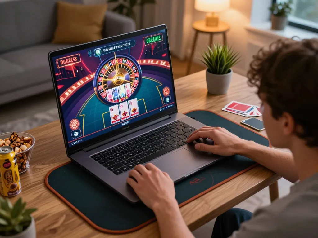 Migliori non AAMS casinos showcased in a vibrant online gaming setup with exhilarating live casino action