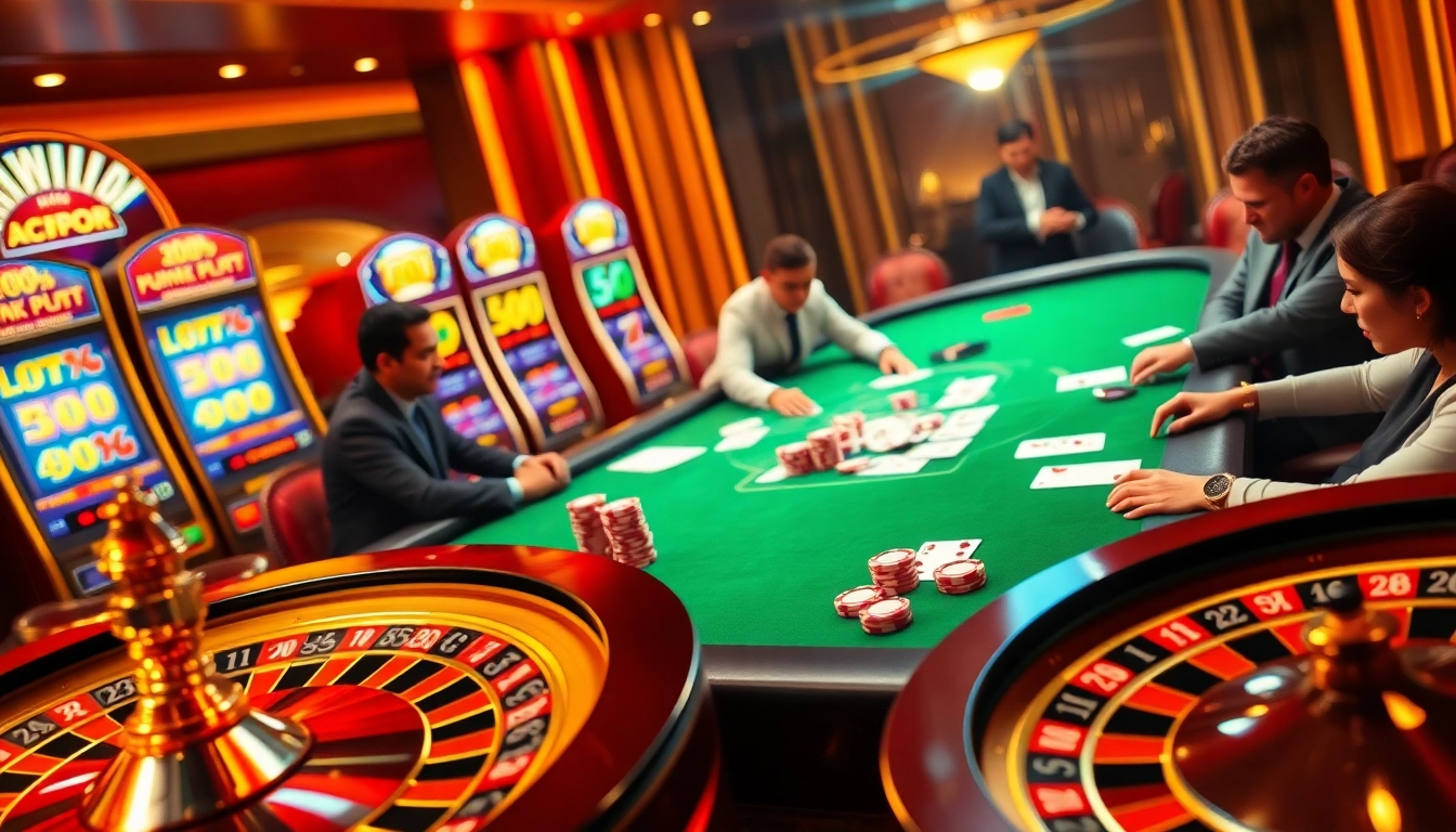 Intense poker gameplay at nhà cái XX88 showcasing thrilling casino atmosphere with vibrant colors and luxury.