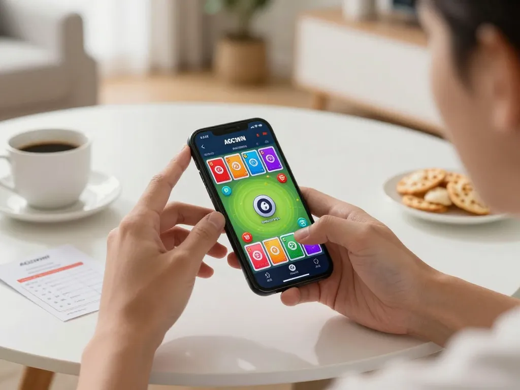 Mainkan permainan menang instan AGCWIN di mobile, nikmati antarmuka yang hidup dalam suasana rumah yang nyaman.
