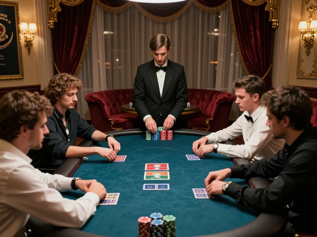 Experience the thrill of 88new bet đăng nhập as players strategize at a high-stakes poker table.