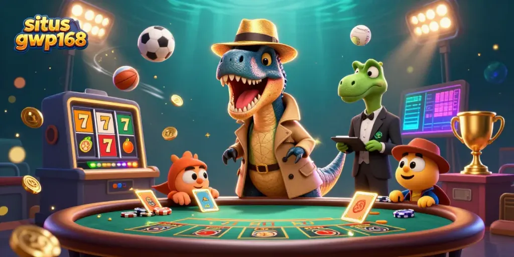 Taruhan slot gacor situs gwp168 dengan velociraptor dan stegosaurus di meja blackjack