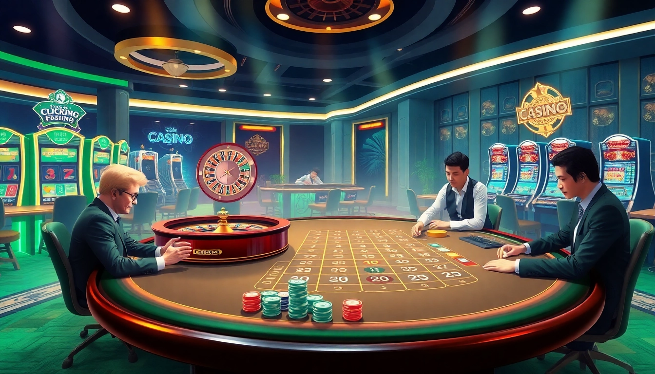 Experience SC88 COM with vibrant casino visuals showcasing exciting gambling elements like poker and roulette.