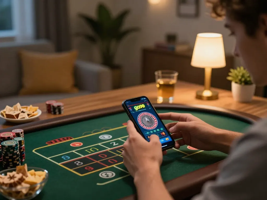 Engaging in online gaming action with đăng ký go99 on smartphone, showcasing exciting gameplay.