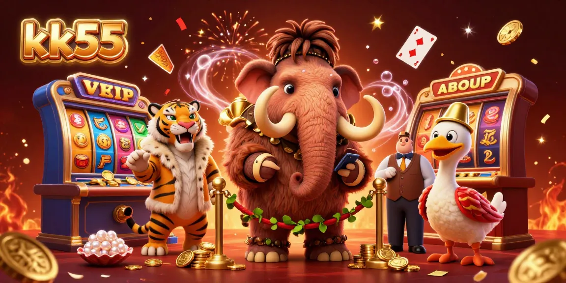 Experience exciting jackpots with kk55 in this vibrant casino scene filled with action and colorful game elements.