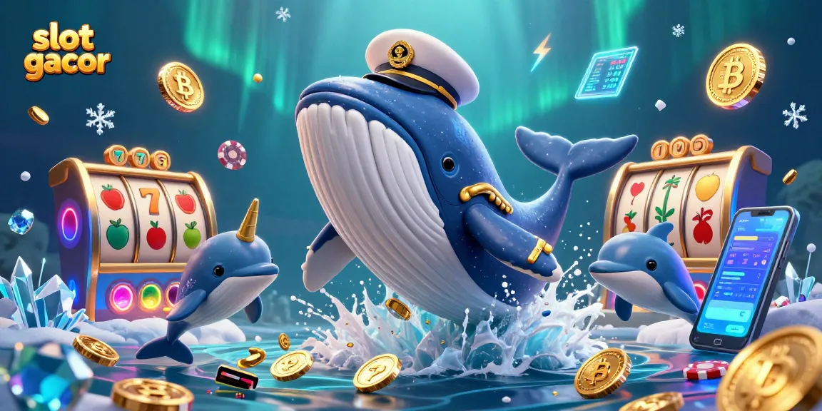 Spin and win with slot gacor, featuring a vibrant underwater scene with sea creatures and casino elements.